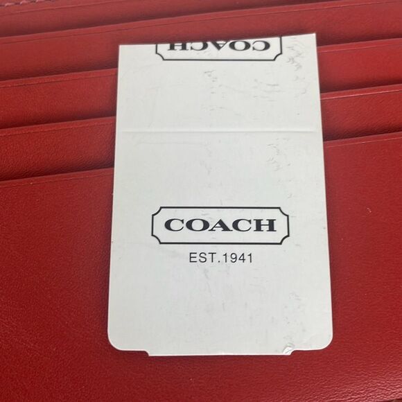 Coach Embossed Leather Wallet Persimmon F74064 - Picture 10 of 12